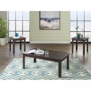 Solid Wood Farmhouse Style Coffee and End Tables, Espresso