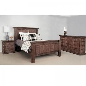 Bedroom Set with Antique Coffee Finish